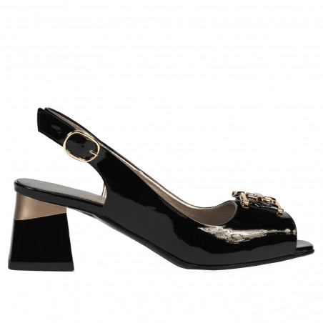 Sandale dama 1297 lac negru