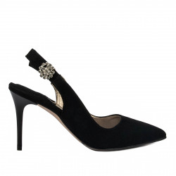 Női szandál 1295 fekete antilop