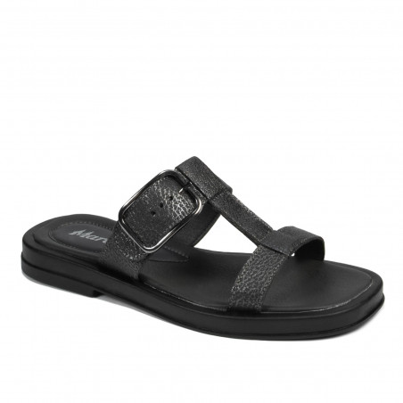 Sandale dama 5091 negru metalizat