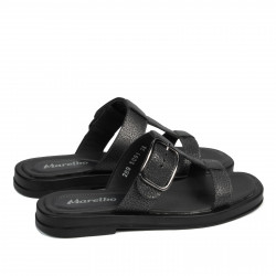 Sandale dama 5091 negru metalizat