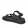 Sandale dama 5096 negru metalizat