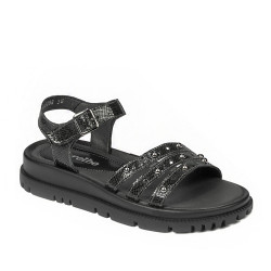 Sandale dama 5096 negru metalizat