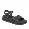 Sandale dama 5096 negru metalizat