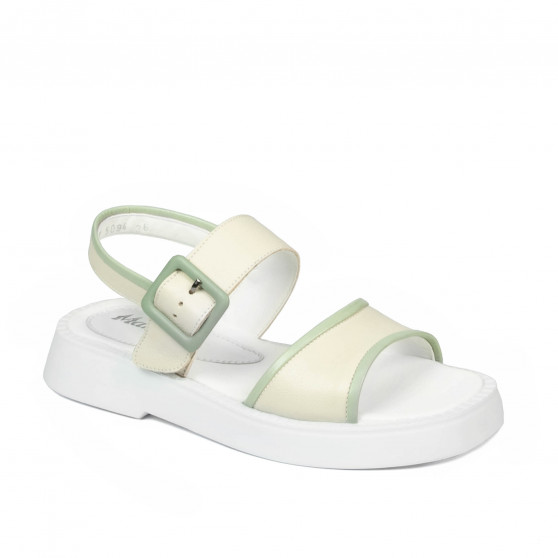 Sandale dama 5094 bej combinat