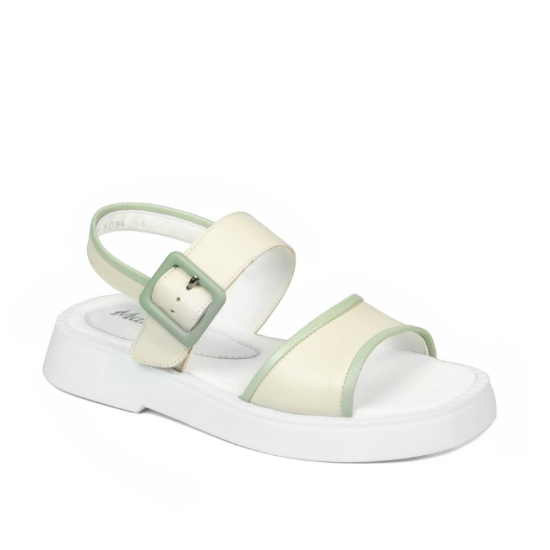 Sandale dama 5094 bej combinat
