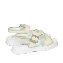 Sandale dama 5094 bej combinat
