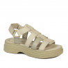 Sandale dama 5099 bej combinat