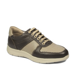 Pantofi sport adolescenti 384 kaki combinat