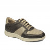 Pantofi sport adolescenti 384 kaki combinat