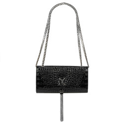 Geanta dama de umar 008g croco lac negru