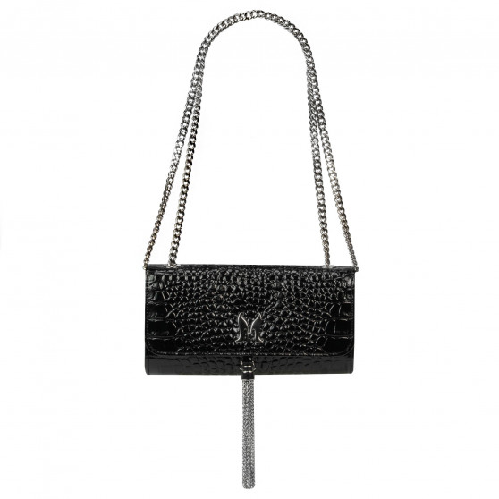 Geanta dama de umar 008g croco lac negru Geanta dama de umar 008g croco lac negru