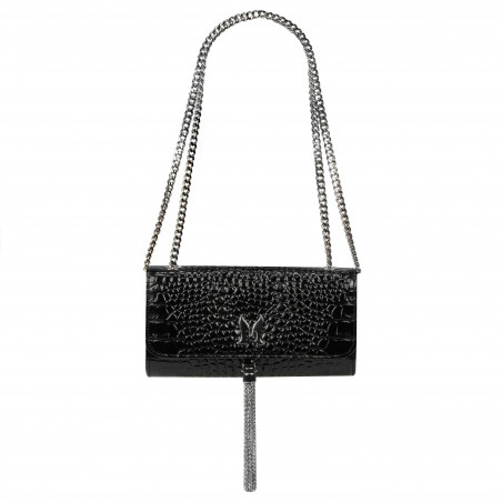 Geanta dama de umar 008g croco lac negru