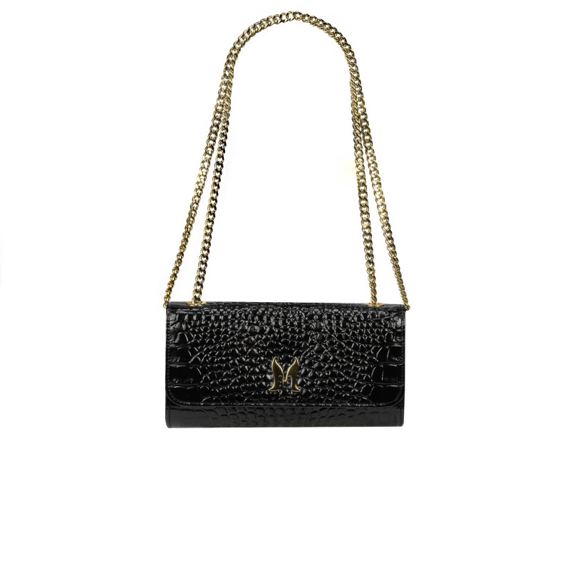 Geanta dama de umar 012g croco lac negru