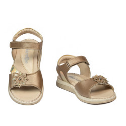 Sandale copii mici 80c auriu combinat