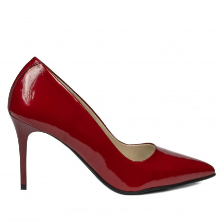 Pantofi eleganti dama 1293 lac rosu sidef