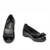Pantofi copii 174 lac negru combinat