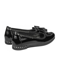 Pantofi copii 174 lac negru combinat