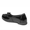 Pantofi copii 174 lac negru combinat