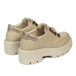 Pantofi casual dama 6064 bej combinat