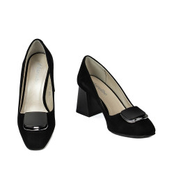 Pantofi eleganti dama 1291 negru antilopa