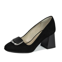Pantofi eleganti dama 1291 negru antilopa