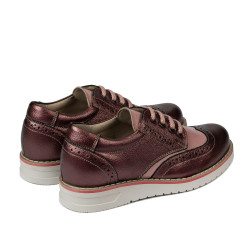 Pantofi copii 2021 bordo sidef combinat