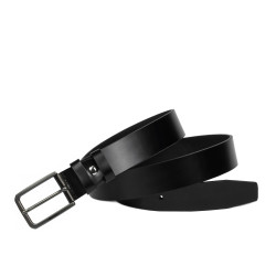 Curea barbati 65b negru lucios
