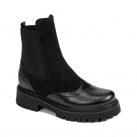 Ghete dama 3390 negru combinat