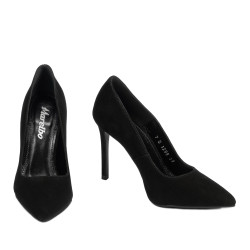Pantofi eleganti dama 1299 negru antilopa