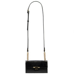 Geanta dama de umar 020g croco lac negru