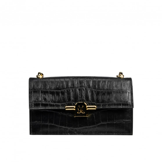 Geanta dama de umar 020g croco negru Geanta dama de umar 020g croco negru