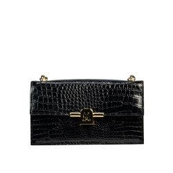 Geanta dama de umar 020g croco lac negru
