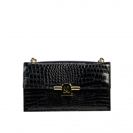 Geanta dama de umar 020g croco lac negru