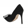 Pantofi eleganti dama 1334 negru antilopa