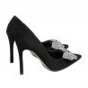 Pantofi eleganti dama 1334 negru antilopa