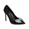 Pantofi eleganti dama 1334 negru antilopa