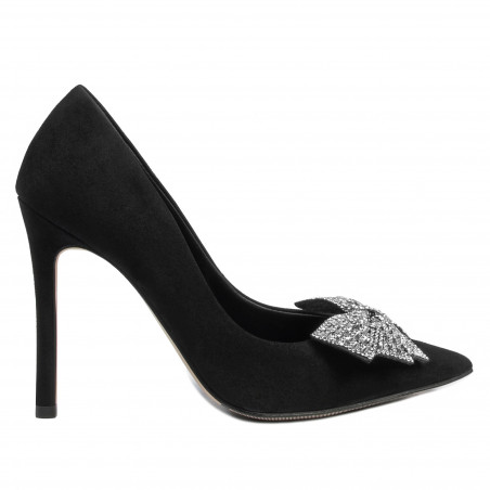 Pantofi eleganti dama 1334 negru antilopa