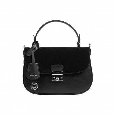Geanta dama de mana 022g 01 negru combinat