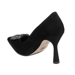 Pantofi eleganti dama 1312 negru antilopa