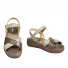 Sandale dama 5102m nisip combinat