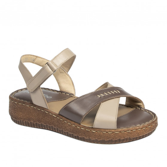 Sandale dama 5102m nisip combinat Sandale dama 5102m nisip combinat