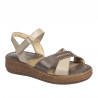Sandale dama 5102m nisip combinat