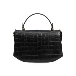Geanta dama de mana 023g croco negru