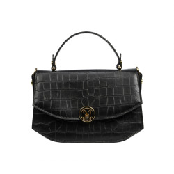 Geanta dama de mana 023g croco negru