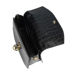 Geanta dama de mana 023g croco negru