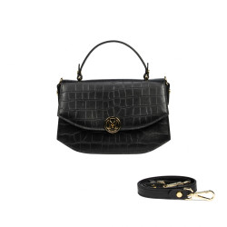 Geanta dama de mana 023g croco negru