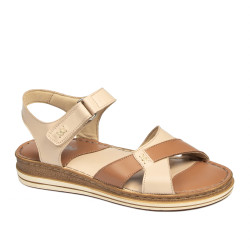 Sandale dama 5103 pudra combinat
