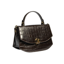Geanta dama de mana 023g croco dark brown