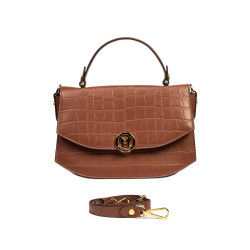 Geanta dama de mana 023g croco camel