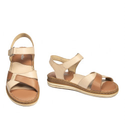 Női szandál 5103 púder kombinált